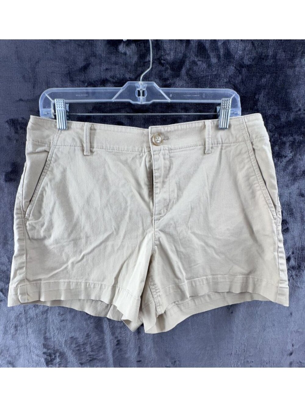 LOFT Monroe Shorts Women's Sz 10 Khaki Chino Casual Cotton Blend 4" inseam